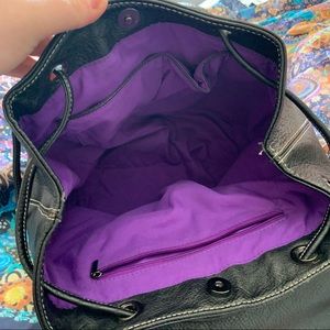 Black Pixie Mood Knapsack // Backpack with gunmetal detailing